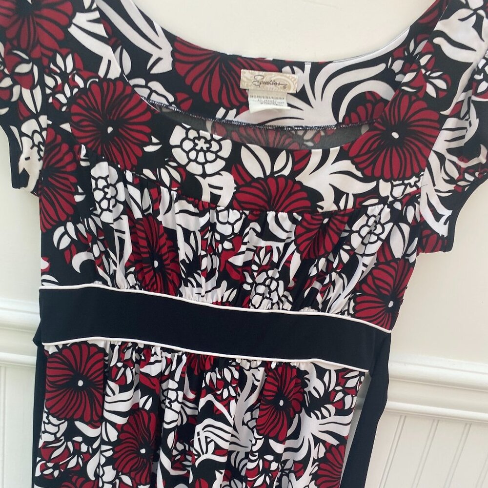 Speechless Floral top size Medium Floral Blouse tie back top vintage - Picture 6 of 8